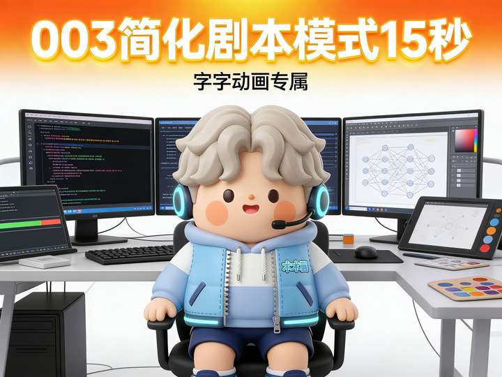 003简化剧本模式15秒字字动画专属指令免费分享 – 术讯在线