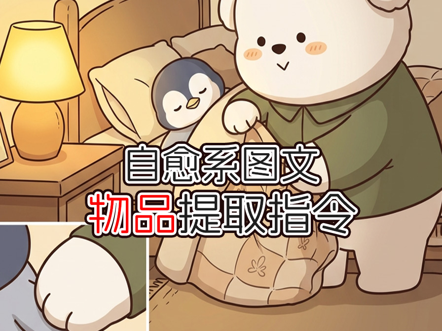 自愈系图文物品提取指令-字字动画