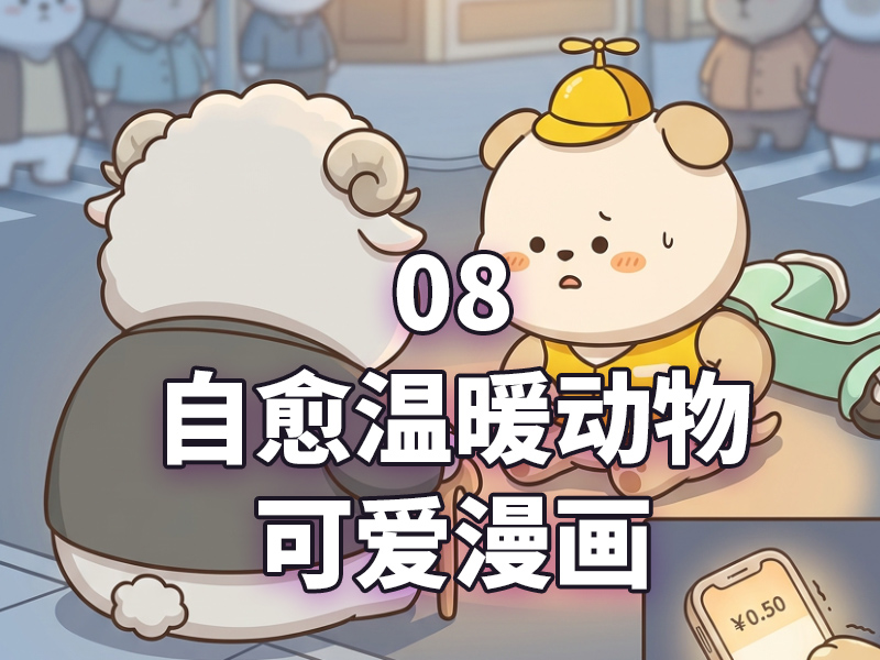 漫画_08自愈温暖动物可爱漫画￥29.9