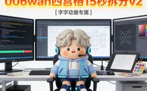 006wan四宫格15秒拆分v2 字字动画专属