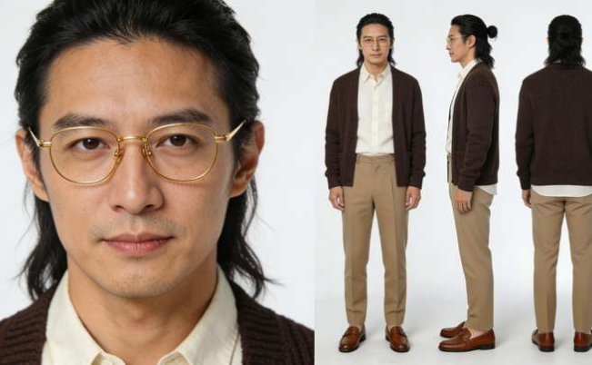 006超写实的标准三视图白底标准角色三视图样式