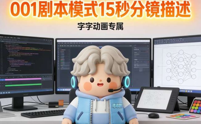 001剧本模式15秒分镜描述 字字动画专属提示词指令