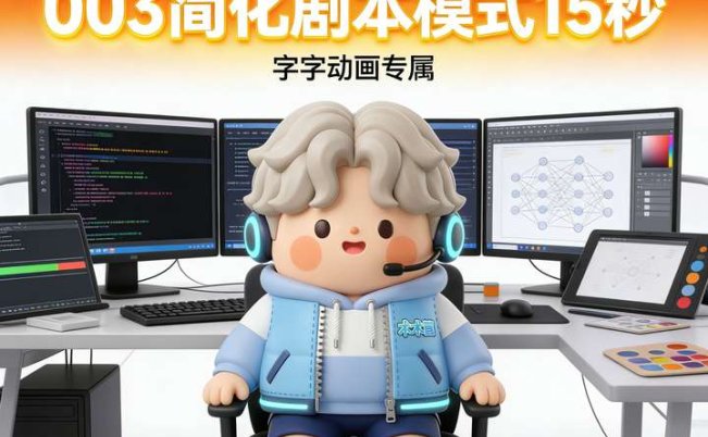 003简化剧本模式15秒字字动画专属指令免费分享