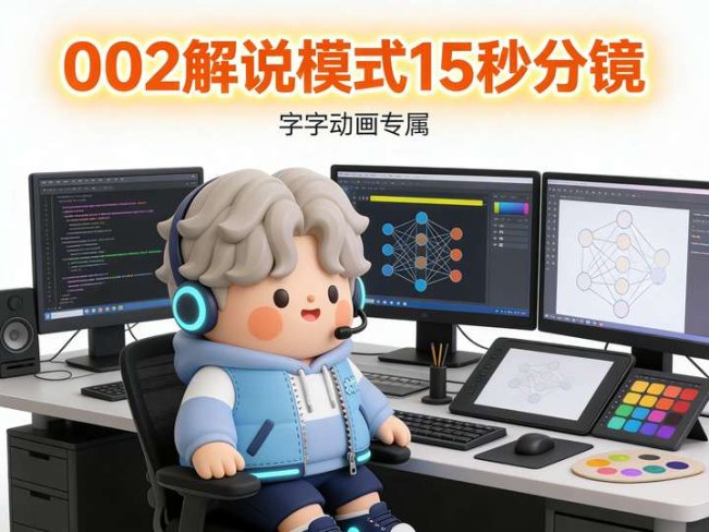 002解说模式15秒分镜-字字动画专属提示词指令