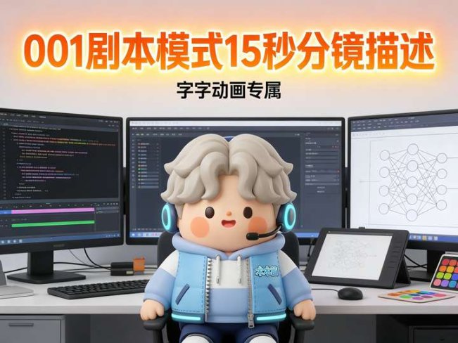 001剧本模式15秒分镜描述 字字动画专属提示词指令