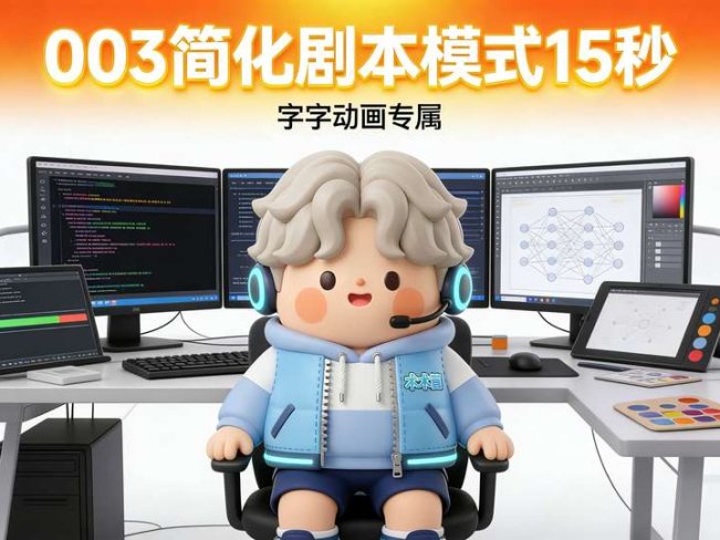 003简化剧本模式15秒字字动画专属指令免费分享