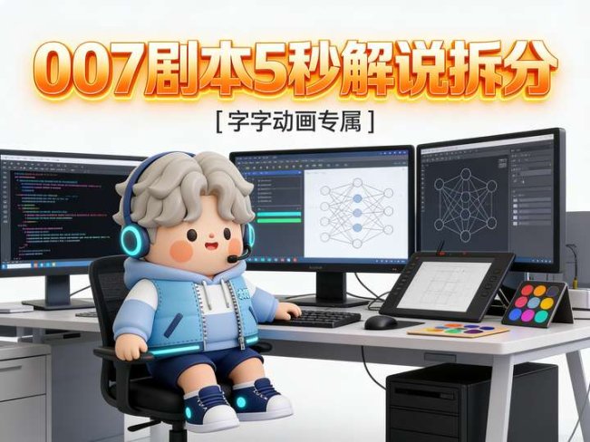 007剧本5秒解说拆分-字字动画软件专属指令