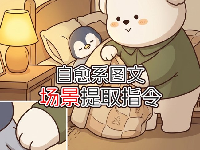 自愈系图文场景提取指令-字字动画